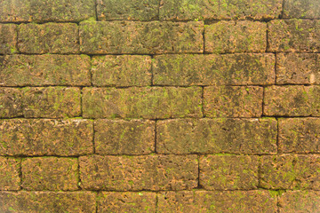  Brick Block Wall Background,  Noen  Wong  Fortress, Chanthaburi, Thailand.