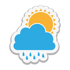 cloud and rain icon image vector illustration design 