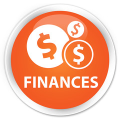 Finances (dollar sign) orange glossy round button