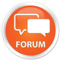 Forum orange glossy round button