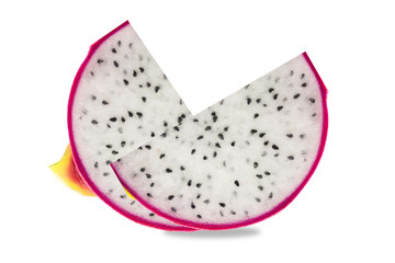 Dragon fruit isolated on white background