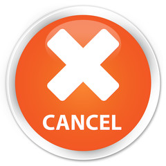 Fototapeta premium Cancel orange glossy round button