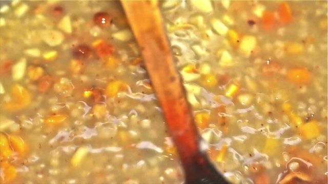 Prepearing Turkish Ashura - Noah's pudding