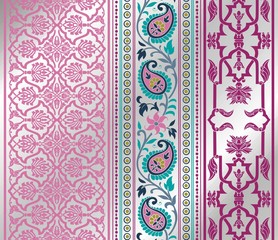 wedding card design, paisley floral pattern , India