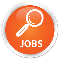 Jobs orange glossy round button