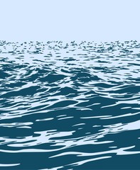 Naklejka premium Blue ocean. 