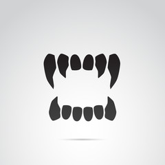 Vampire tooth vector icon. - 124877237