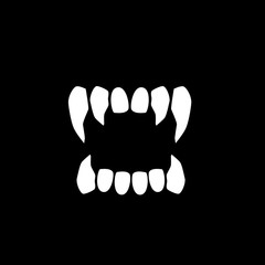 Vampire teeth vector icon. - 124877248