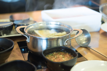 Japanese style suki hot pot