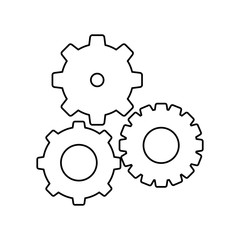 Fototapeta premium simple gears icon image vector illustration design 
