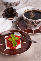 Brazilian dessert Romeo and Juliet, goiabada jam of guava and ch
