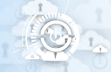 Modern cloud technology. Integrated digital web concept