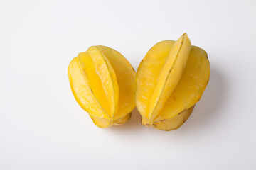 Fototapeta na wymiar Ripe yellow carambola, starfruit