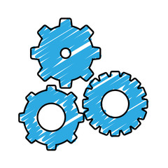 simple gears icon image vector illustration design 