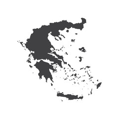 Hellenic Republic map silhouette