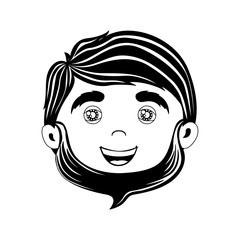 happy bearded man icon image vector illustration design 