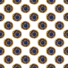 Seamless pattern floral ornament background.