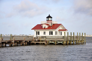 Roanoke Marshes Lighthouse in Roanoke Island, Manteo, North Carolina, USA