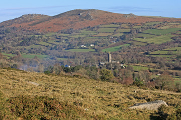Fototapeta na wymiar Widecombe in the Moor, Dartmoor