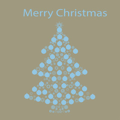 Christmas tree ball card background. 