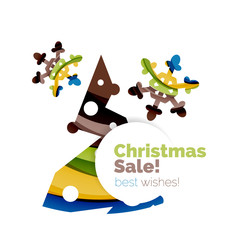 Christmas colorful geometric abstract background