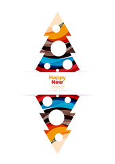Abstract geometric Christmas banner