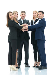 Successfull busines team isolated on white background