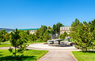 Fountains on Amir Temur Square in Tashkent, Uzbekistan