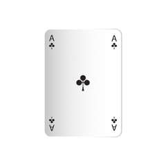 Print vector illustration playing card cross isolate