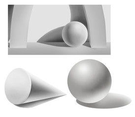 Plaster geometric shapes
