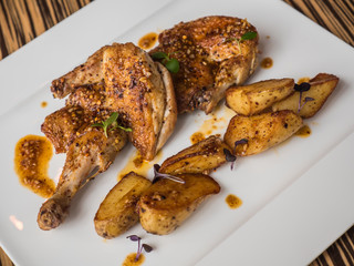 Grilled chicken and potato
