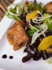 Crispy duck with salad