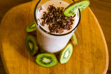 Milkshake with chocolate chips