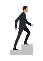 Businessman Walking Up Stairs