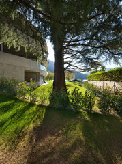 Luxurious building with garden