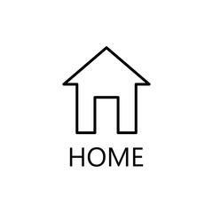 Web home line icon.