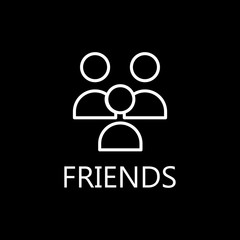 Community icon. Thin series.