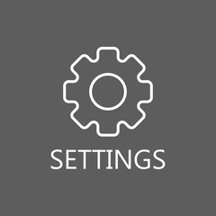 Fototapeta premium Gear icon. Settings line icon.