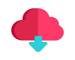 Cloud Storage Web Button. Loading Process Sign