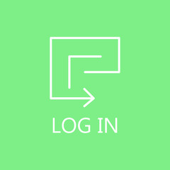 Log in line icon. Vector concept illustration for design.