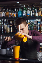 Beautiful stylish bartender 