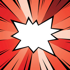 Comic graphic design for explosion blast dialog box