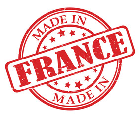 Made in France red round stamp