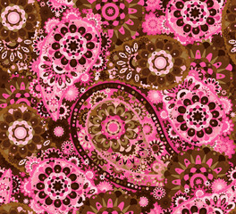 Seamless pattern based on traditional Asian elements Paisley