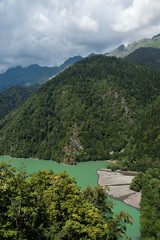 Ritsa lake in the mountains of Abkhazia
