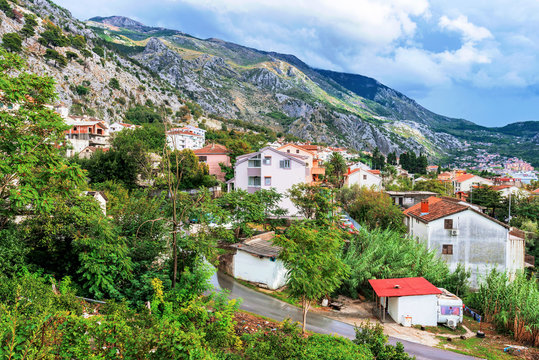 View of housing area in Kotor