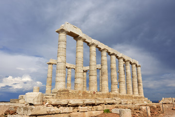Fototapeta premium Temple of Poseidon at Cape Sounion Attica Greece