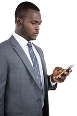 Businessman using his mobile phone