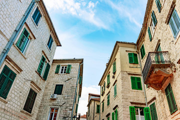 Buildings in Kotor old town