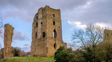 Ruins of King Richard III castle in the village of Sheriff Hutton, North Yorkshire, England - 124896667